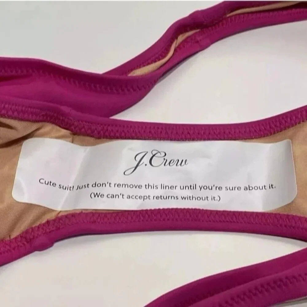 J. Crew Heritage 1989 High‎ Leg Bikini Bottom Size 3X Radiant Fuchsia Pink BP209